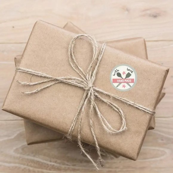 NEW 500 Stickers Variety of "Handmade" Stickers Baking, Craft Labels - Grey - Picture 4 of 4